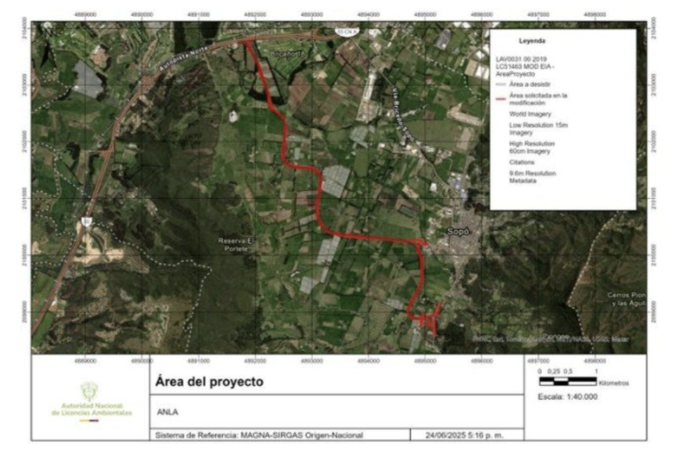 ANLA aprobó modificación de licencia ambiental para la Variante Sopó, proyecto clave en la movilidad del norte de la Sabana